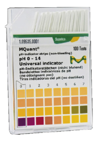 Papel Indicador De Ph 0-14-mn - Cx C/ 100 Tiras