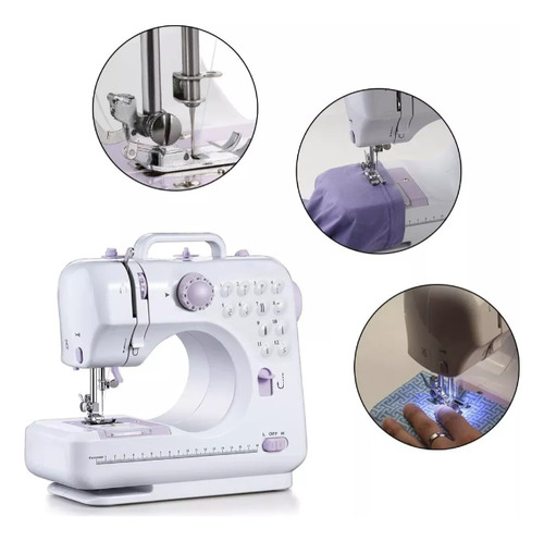 Mini Máquina De Coser Portátil Genérica Portable Color Blanc