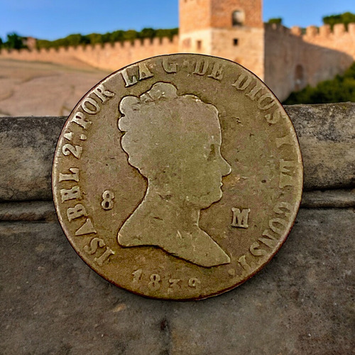 Moneda 8 Maravedis España 1839 Isabel Ii Cobre (Usado)