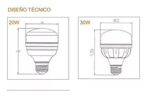 Imagen 2 de 6 de Lampara Foco Led Osram Alta Potencia 30w E27