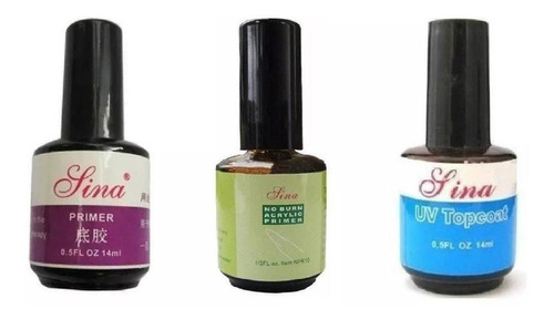 Kit Unha Gel Primer Acido + Primer Gel + Top Coat + Cabine