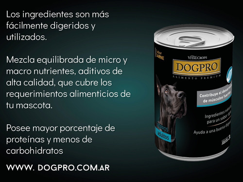 Alimento Húmedo Dogpro. Caja 12 Latas. *envios Gratis Caba*