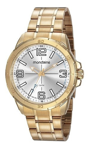 Relogio Masculino Dourado Mondaine 53832gpmvde2