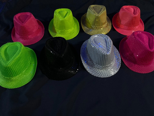 Sombrero Lentejuelas Gorro Tanguero Braz Cotillon Pack X10