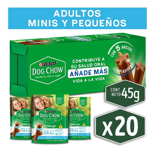 Pack Snack Dental Perro Dog Chow® Salud Oral Minis Pequeños