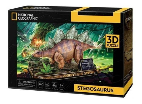 Stegosaurus Puzzle 3d Nat Geo 62 Piezas Cubic Fun