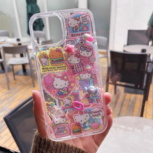 Capa De Celular Hello Kitty Para iPhone 16/15/14/13/12/11
