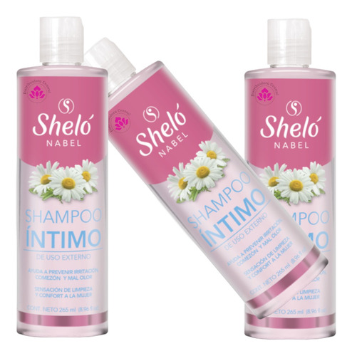 Shampoo Intimo Shelo Nabel® 265ml. 3 Piezas