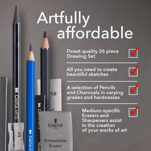 Set De Arte Lapices Castle Arts Supplies 26 Piezas