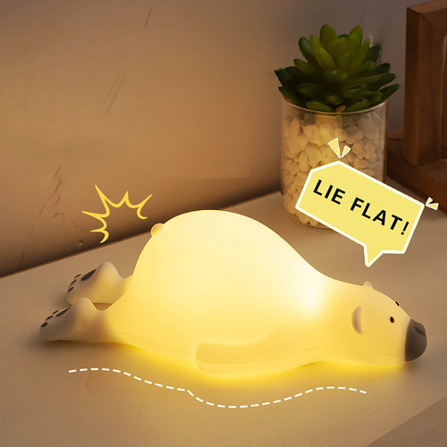 Lámpara De Noche Led Para Niños Con Forma De Oso Plano, 3 Ni