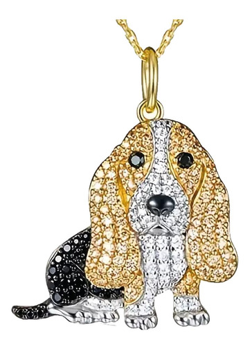 Collares Para Regalo, Mxkog-001, 1pza, Basset Hound, Dorado/