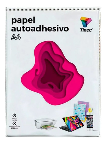 Papel Fotográfico Autoadhesivo Tinec 115gr 50 Hojas A4 Sgi