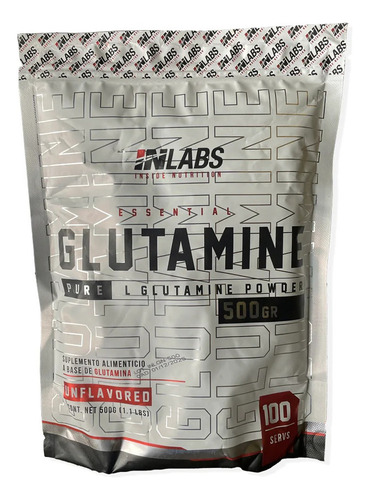 Suplemento en polvo INLABS Inside Nutrition  Glutamina In Labs Glutamina In Labs 100 serv sabor n/a en sachet de 500g 100 un