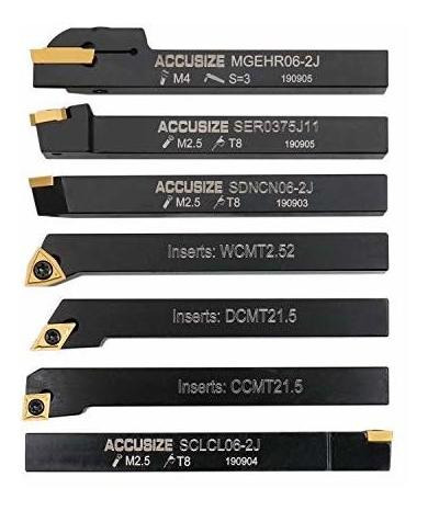 Accusize Herramienta Industrial 3 8 '' Vastago 7 Pc