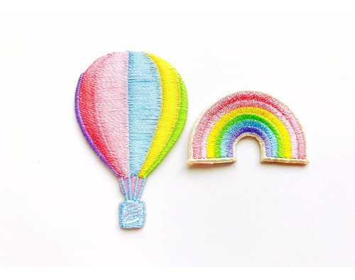 Th Juego De 2 Mini Globo Pastel Pequeño Arco Iris Dibu...