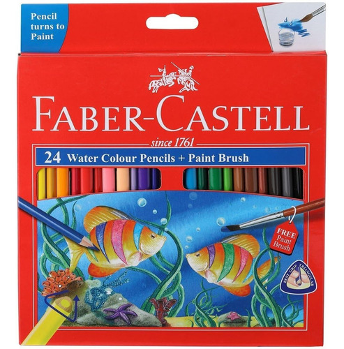 Lápices De Acuarela Faber-castell (24 Colores) Materiales De
