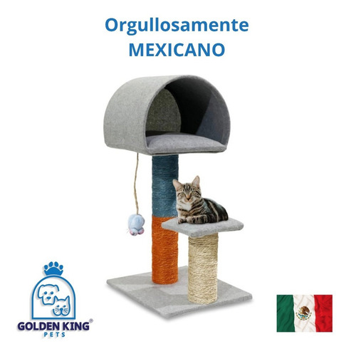Imagen 10 de 10 de Rascador Para Gatos Mueble | Juguete Árbol Rascadero 70cm