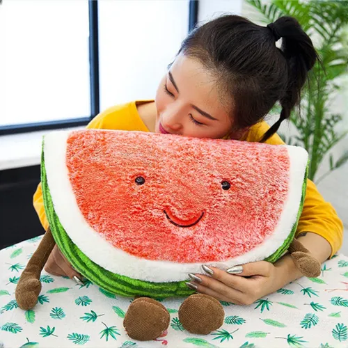 Bn Bonita Almohada De Felpa Con Forma De Sandía, Juguete