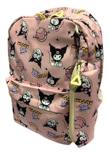 Mochila Escolar Colegio Kuromi Con Cartuchera Regalo Ideal