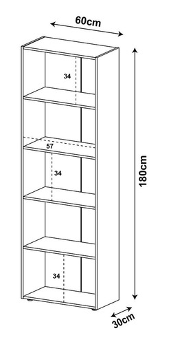 Imagen 4 de 4 de Estantería, Librero, Biblioteca, Bertolini Multy Rustico