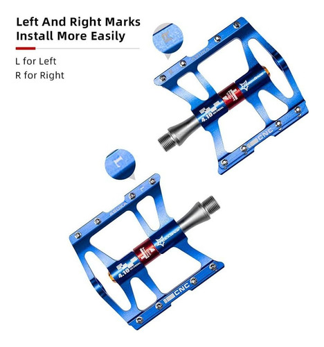Rockbros Pedales De Bicicleta De Montaña Avanzados 4 Rodamie