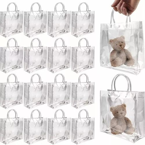 De 20 Bolsa Regalo Con Asa Transparentes Boda Bautizo