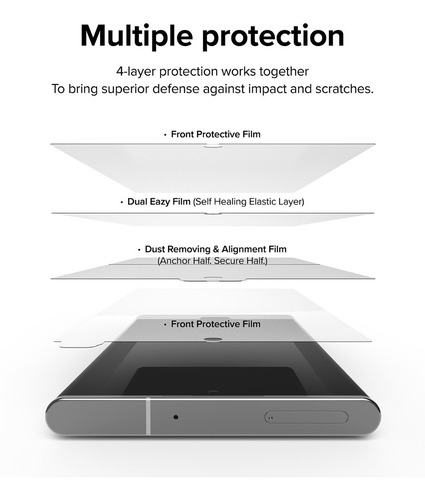 Imagen 7 de 10 de Film Dual Easy Compatible Samsung S22 Ultra Ringke Pack X2
