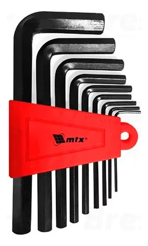 comprar Jogo Chave Hexagonal Allen Curta De 1,5 À 10 Mm 9 Peças Mtx