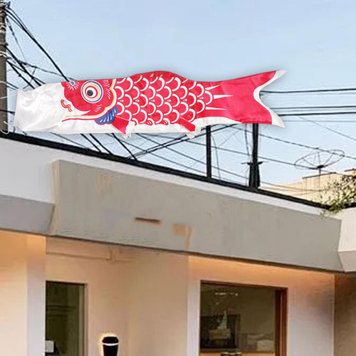 Koinobori Bandeira Japonesa Carpa Windsock Peixe Vermelho