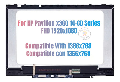 Pantalla Táctil Lcd Para Hp Pavilion X360 14-cd 14-cd0001la
