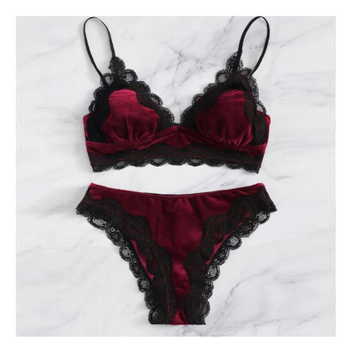 Conjunto De Pijama De Terciopelo For Mujer, Lencería De Enc
