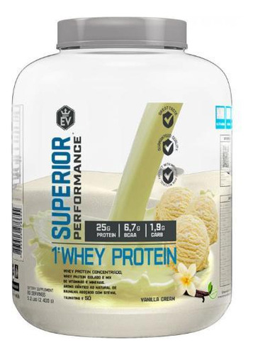 Whey Protein Concentrada E Isolada 2,4kg Evo-vanilla Cream