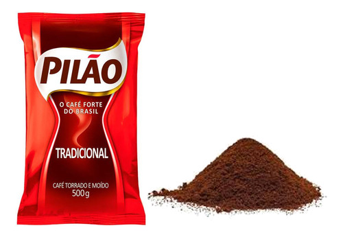 Café Torrado E Moído Tradicional Almofada Pilão 500g