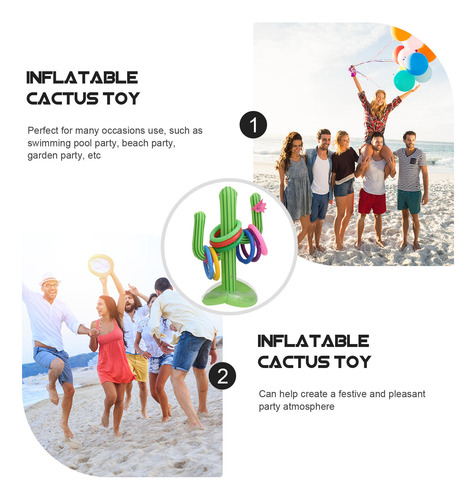 1 Juego De Anillos Para Lanzar Cactus, Juguetes Decorativos