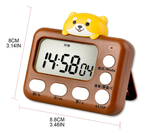 (d) Reloj Despertador Electrónico Con Temporizador Digital P