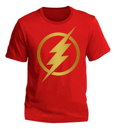 Remeras Flash Niños Logo Texto Comics