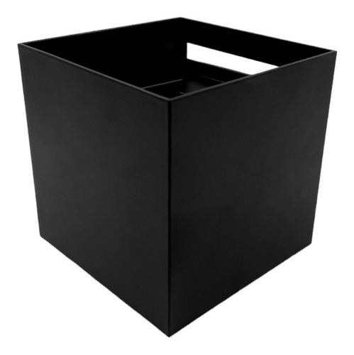 Imagen 1 de 5 de Lampara Muro Led Exterior Cubo Negro 6w Cálido Boomer Box