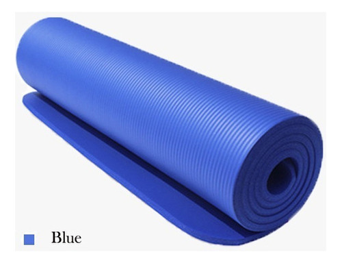 Mat 10 Mm Yoga Pilates Extra Grueso, Largo Azul