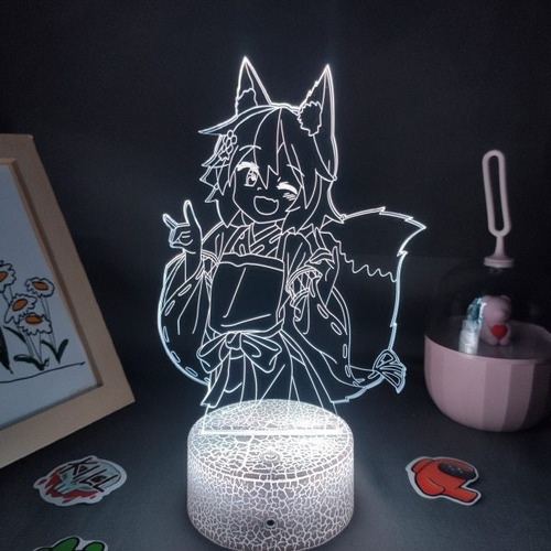 El Útil Fox Senko San Anime Waifu Figura Usb Rgb Led