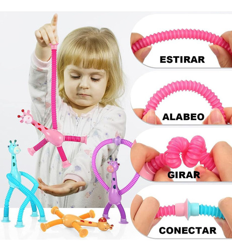 4 Mini Ttubos Sensoriales,pop Tube Sensor Fidget Toy Para