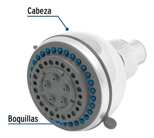Regadera Redonda De Abs 3' 5 Funciones Sin Brazo Foset 49415