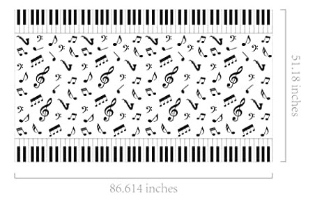 Xinde 2 Piezas 54x87 Pulgadas Mantel Musical, Mantel De Nota
