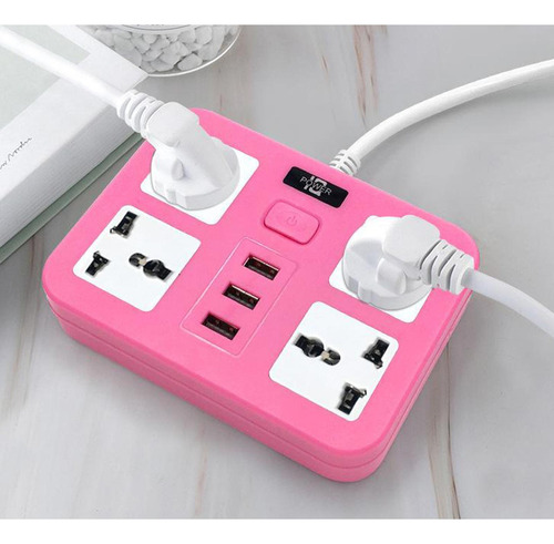 Cx1 Toma De Corriente 3 Puertos Usb Protector Contra