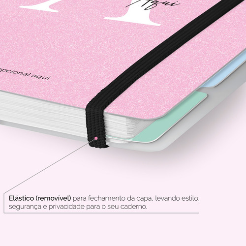 Caderno Disco Personalizado Inteligente 17x23 Areia Magenta
