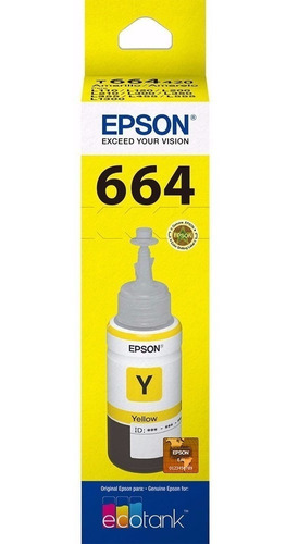 Botellas De Tinta Epson T664 Amarillo Original