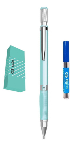 Kit 3 Lapiseira Tectrix Azul 2.0mm + Grafite +borracha Spiro