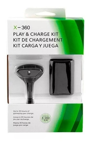 Fuente De Poder Xbox 360 E + Kit De Carga Y Juega Xbox 360