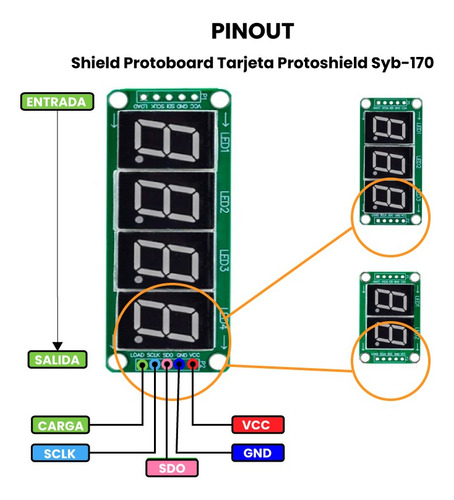 74hc595 Modulo Display 7 Segmentos 3 Digitos