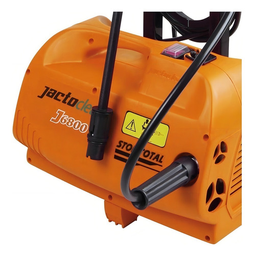Lavadora De Alta Pressão Jactoclean J6800 Stop Total Laranja De 1900w Com 2175psi De Pressão Máxima