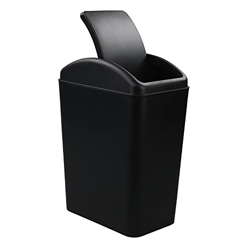 1 Pack Kitchen Garbage Can, Plastic Trash Can With Swin...